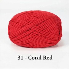 50g 4ply Milk Cotton Knitting Wool Yarn Needlework Dyed Lanas For Crochet Craft