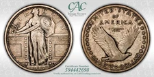 1917 25C Type 1 Standing Liberty Quarter CACG XF40 (CAC)