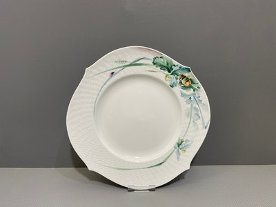 Meissen Teller Wellenspiel Relief Waldflora mit Insekten Nüsse 1.Wahl D:28,5cm