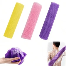 3 Pieces African Bath Sponge African Net Long Net Bath Sponge Exfoliating Shower