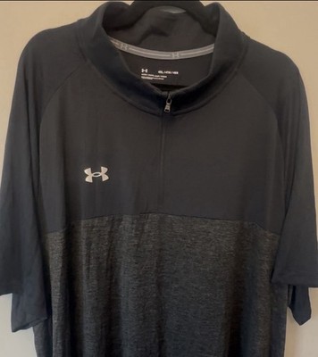 Under Armour Locker Jacquard 1/4 zip short sleeve shirt Black 4 XL