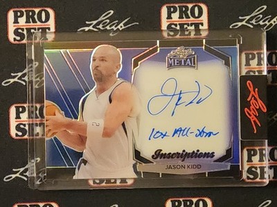 2024 Leaf Metal Jason Kidd ''10x All-Star'' On-Card Auto MHI-JK1 Blue 80/100