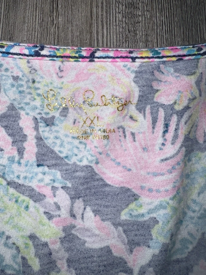 Lilly Pulitzer Jodee Dress in Oyster Bay Navy Seen and Herd SZ XXL READ - Image 2 of 4