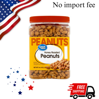 Great Value Honey Roasted Peanuts, 34.5 oz****