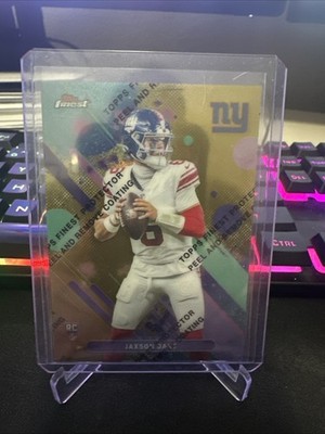 Jaxson Dart Rookie 2025 Topps Finest, 41/50 NY Giants "Topps Finest Protector"