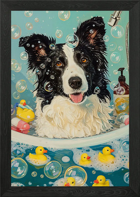 Border Collie Hund gerahmtes Wandbild Poster Leinwanddruck Bild