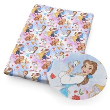 Disney Beauty  The Beast 100 Cotton Fabric by the Meter   Belle  Chip Print