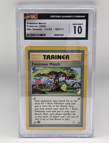 Pokémon March (1st Edition) graded CGC 10 for sale on eBay
