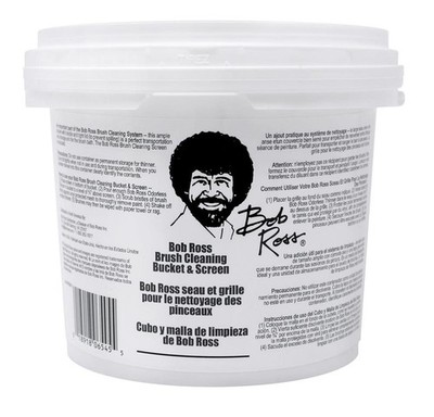 Bob Ross Eimer mit Sieb für Verdünner / Ölfarben Pinsel reinigen