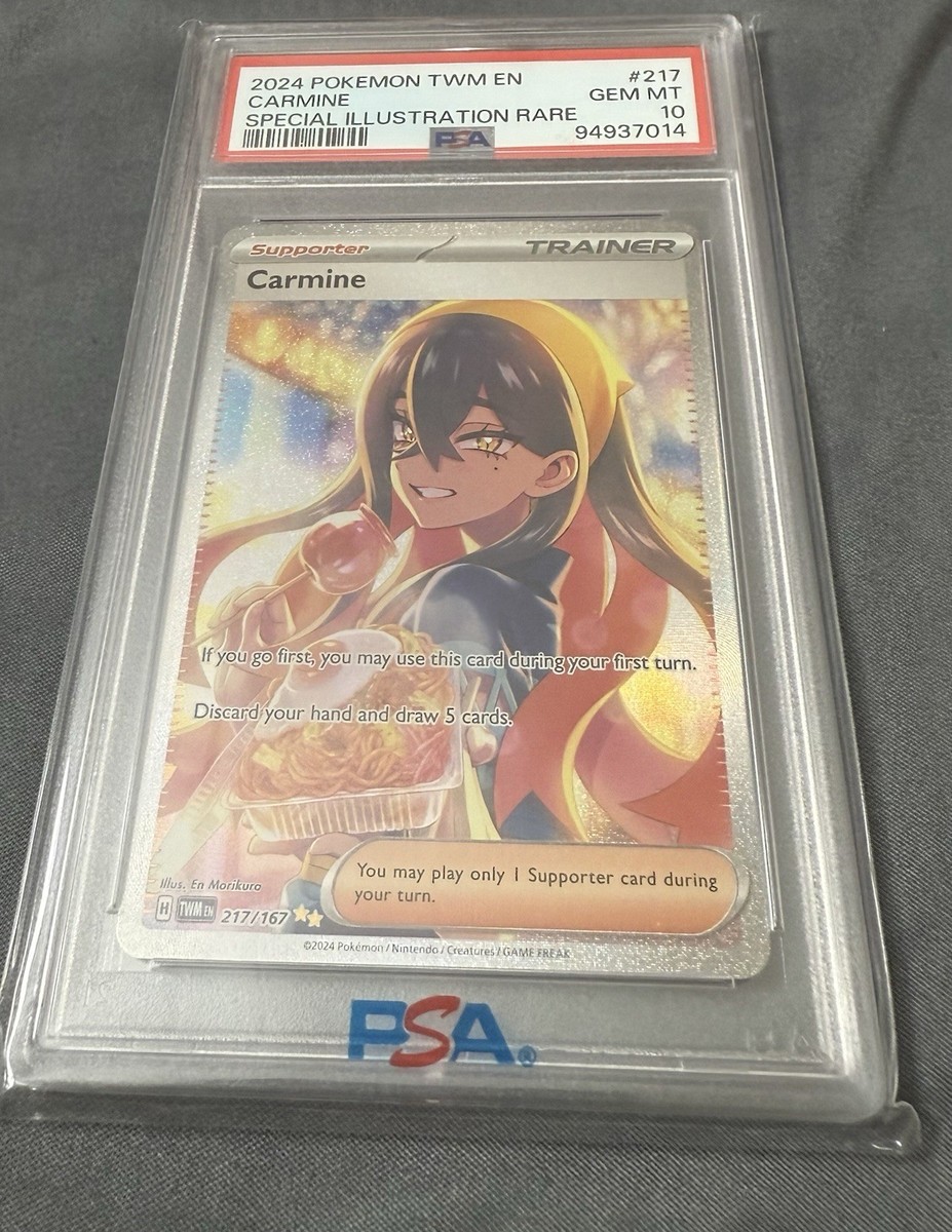 PSA 10 GEM MINT Carmine 217/167 Sv06: Twilight Masquerade IR HOLO