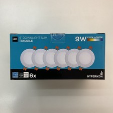 Hyperikon 4 inch Recessed LED Slim Downlight, 9W Color Tuning, 2700K-5000K 6 PK