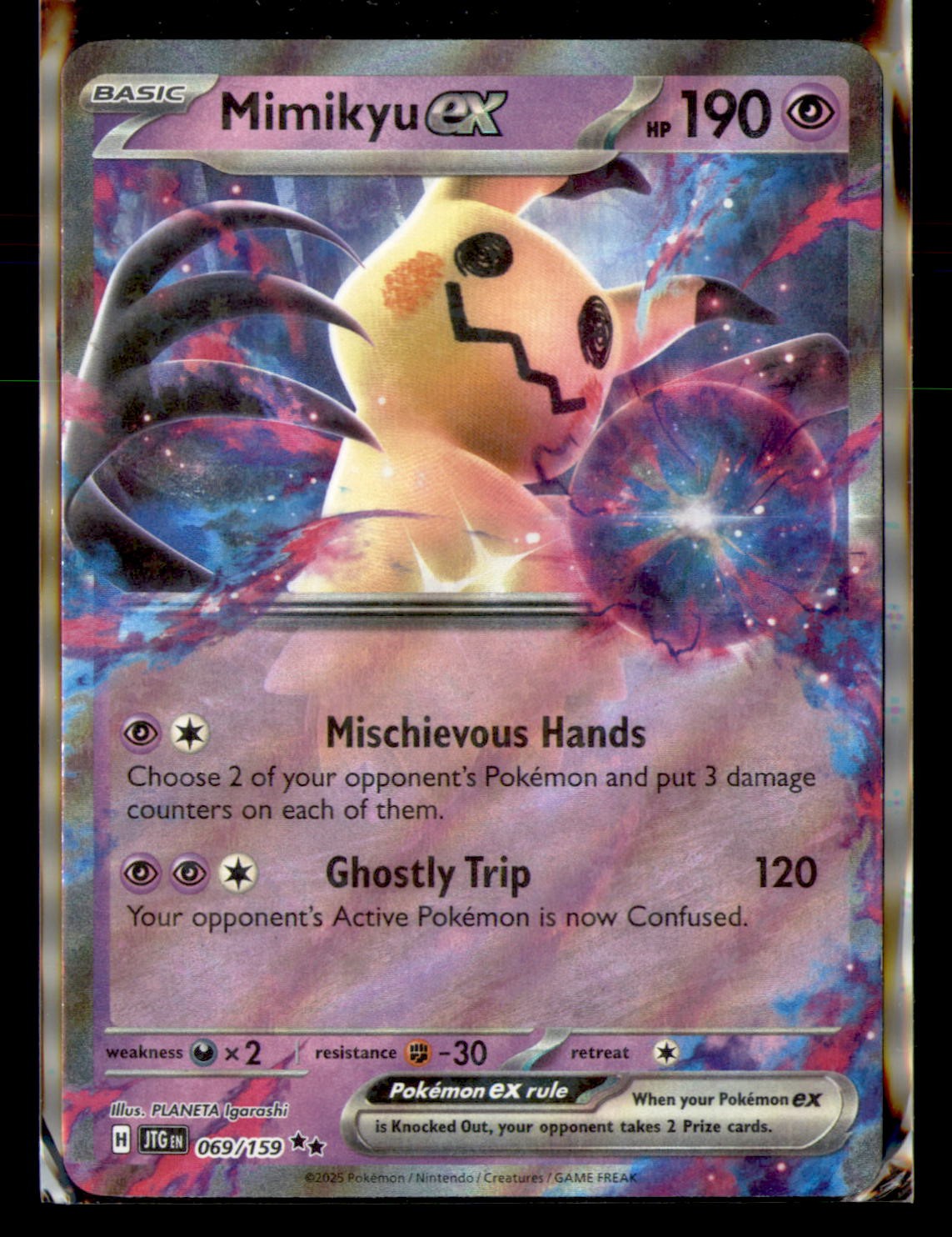 Mimikyu ex 069/159 Double Rare Journey Together Pokemon Holo