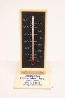 NOS Chevrolet Dealer Desk Counter Thermometer Sign Gas Oil Garage Advertising