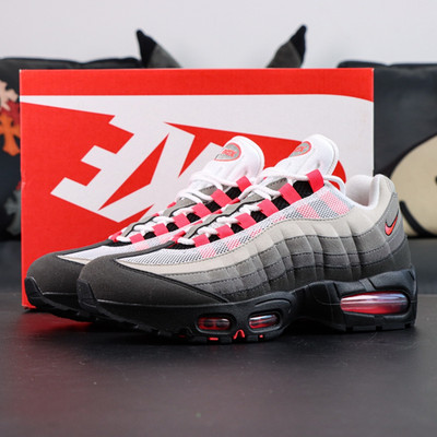 Gradient Grey Red Mesh NIKE Air Max 95 Mens Cushion Athletic Shoes IM7410-001