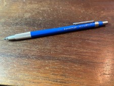 VINTAGE BLUE/CHROME STAEDTLER MARS TECHNICO GERMANY CLUTCH PENCIL  