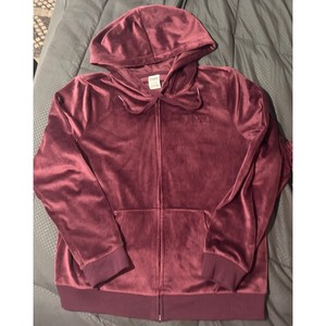 PINK by Victoria Secret Plum  Maroon? Velour Tracksuit Sz Large Coxy Soft