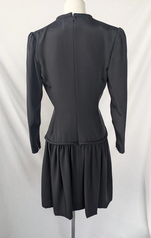 Vestido de cóctel Pauline Trigere vintage años 80 talla M excelente estado Foto 2 de 4