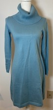 Talbots Sweater Dress Turtleneck Blue Size P Petite Small