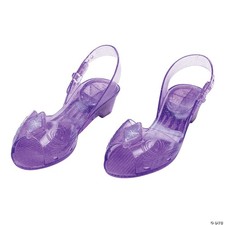 Frozen Elsa Jelly Shoes, Official Disney Princess Costume Shoes with Snowflake