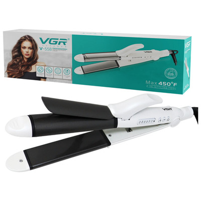 VGR V558 Hair Straightener and Curler 2 in 1 Ceramic Flat Iron - Free Shipping