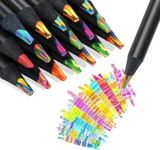 12 Colors Rainbow Pencils for Kids Adults, Rainbow Colored Pencil Art Supplies