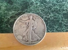 1947 Walking Liberty Half Dollar (gold/red)