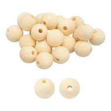 200pcs 6mm Golden Bamboo Round Polished Wooden Loose Beads for Craft