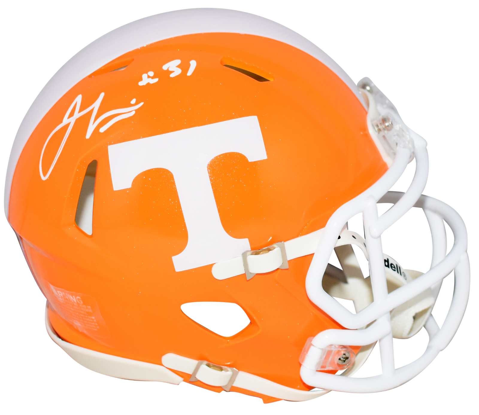 Jamal Lewis Autographed Signed Tennessee Volunteers ORANGE SPEED MINI HELMET BECKETT 