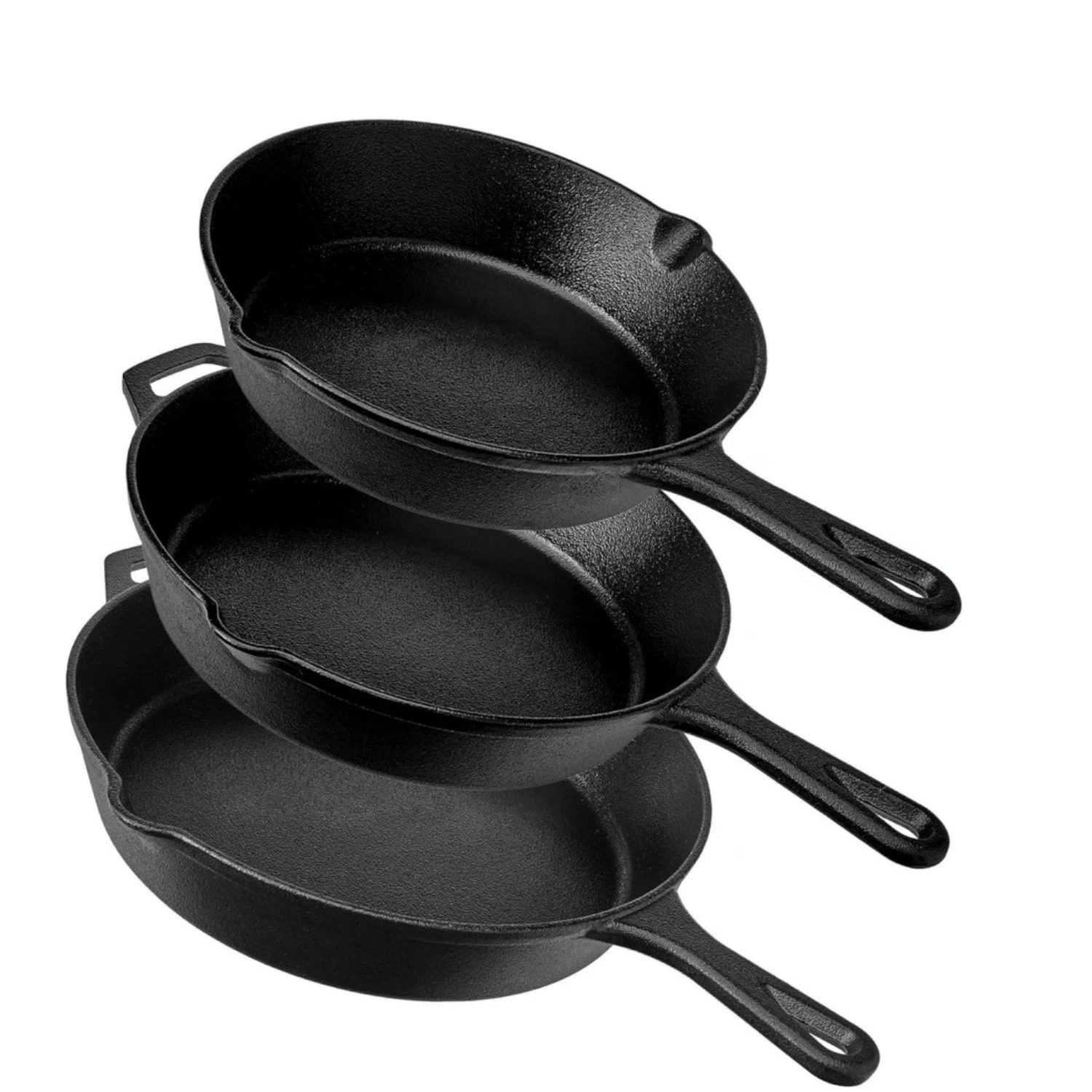 Pre-Seasoned Cast Iron Skillet Set - Set Includes 8,10,12inch Skillet - 3 Pieces