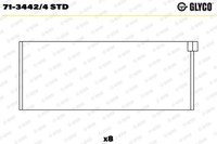 Pleuellager Glyco 71 3442 4 STD FÜR Audi Seat Skoda VW