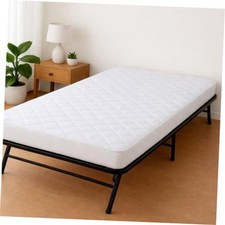 Cot 30 x 75 Waterproof Quilted Mattress Pad Protector, Cot Size 30 x 75 White