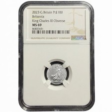 2023 Great Britain Britannia 1/10 oz .999 Platinum MS69 NGC 2940.00 per troy oz