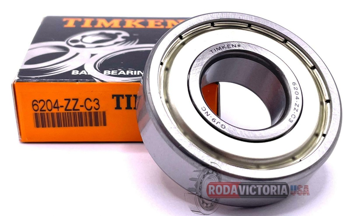 べ！！ TIMKEN 6204 ZZ C3 DEEP GROOVE BALL BEARING, METAL SHIELDED