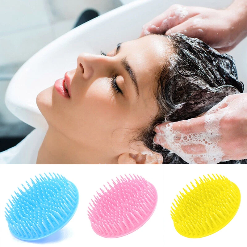 Hair Scalp Massager Shampoo Brush, Scalp Care Hair Wash Brush Silicone Comb  - Green