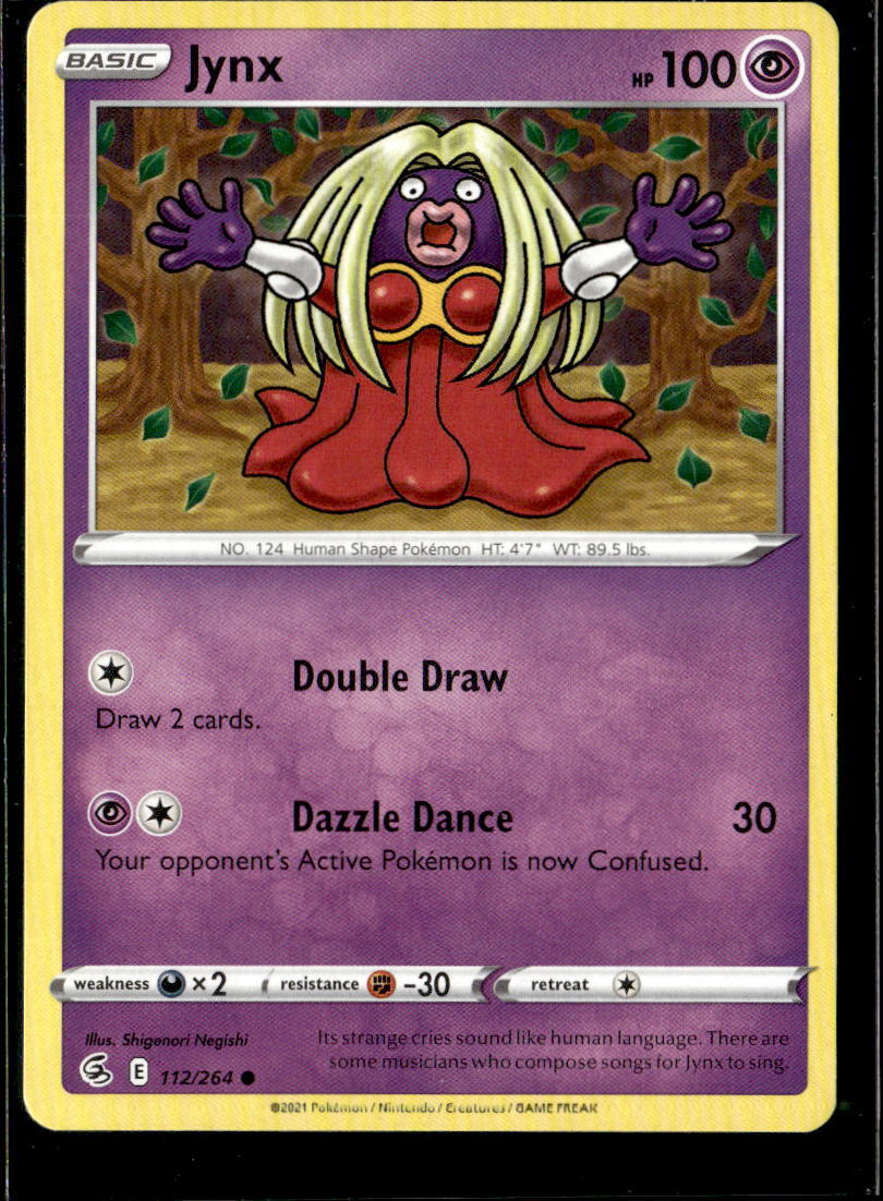 Pokemon Jynx 112/264 Fusion Strike Non Holo Common 5 Card Lot