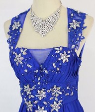 NWT Masquerade Blue Evening Prom Formal Dress size 5 Long Dress Sleeveless $190