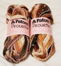 Patons Pirouette lot of 2 84012 Sienna Sparkle 17 yards 3 ounces 4 Weight NEW