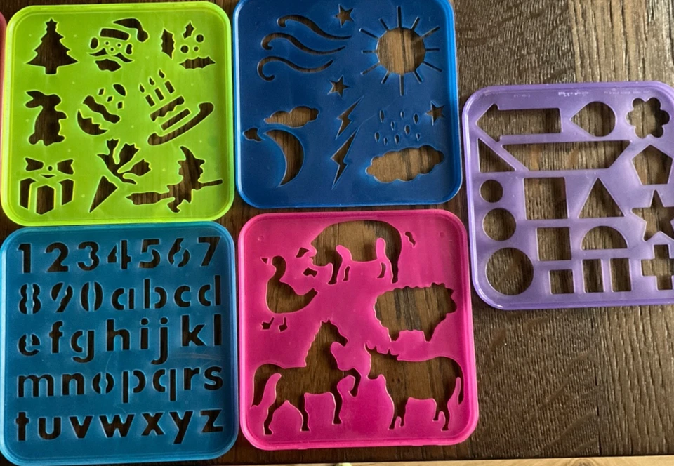 9x TUPPERWARE Schablone ~ Tiere ~ Fahrzeuge ~ Zahlen ~ Formen ~ Buchstaben ~ - Bild 4 von 4