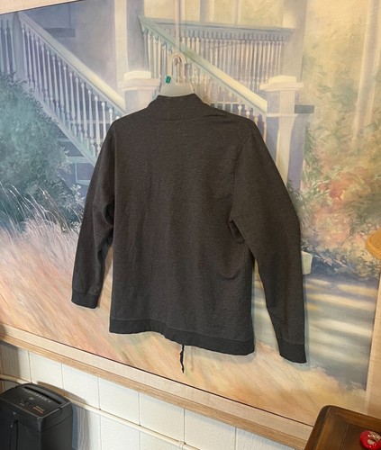 Women's Banana Republic Dark Gray Hoodie Top W/Out Hood Open Neck Sz. XL - Picture 9 of 12
