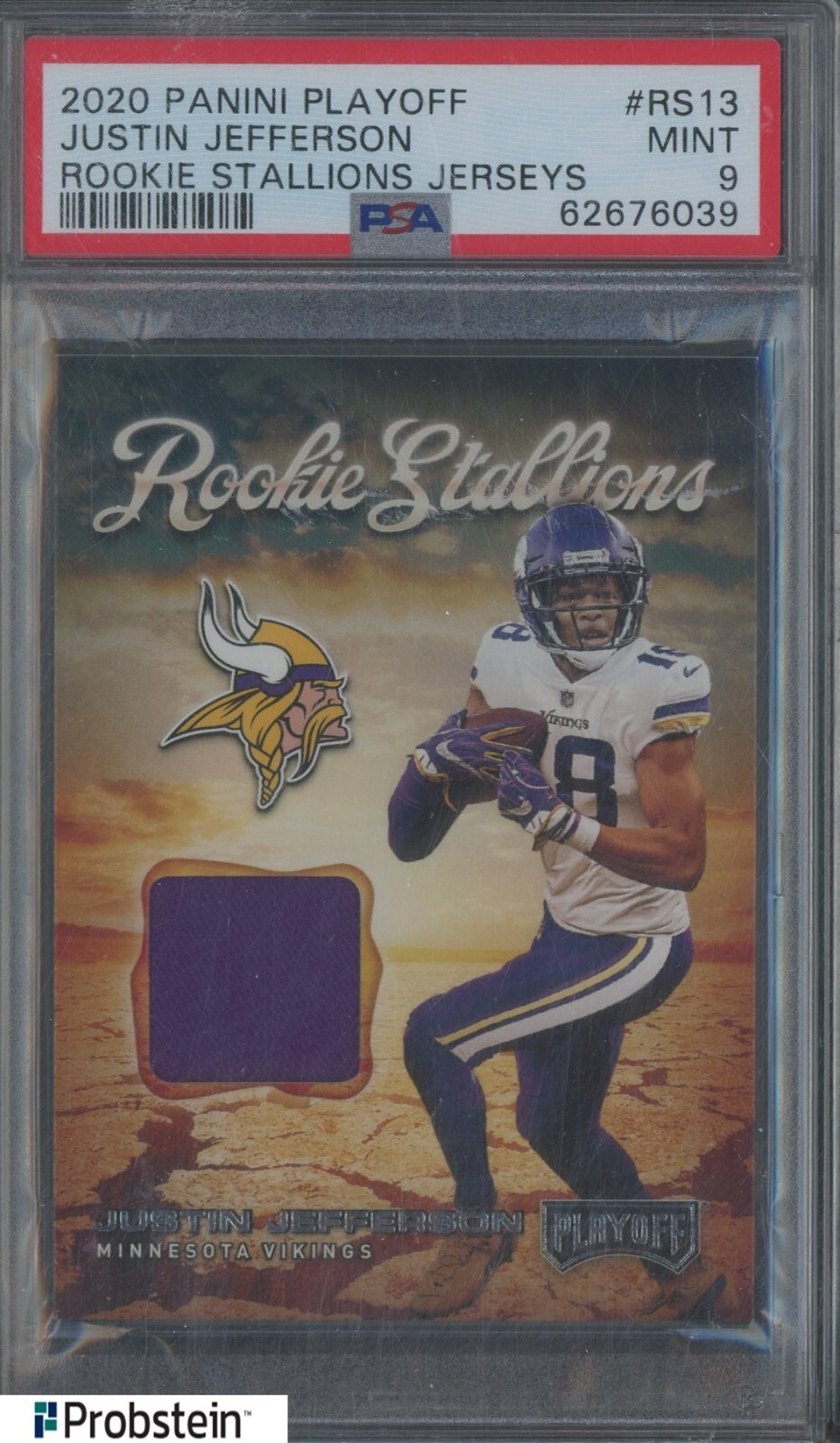 Justin Jefferson Panini Playoff Rookie Stallions Jerseys #RS13 Base