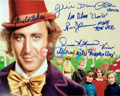 Photo Signée Gene Wilder En Willy Wonka - Format 8x10 Pouces - Certifiée Platinum Authentics - Rare