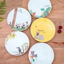 Leo Lionni Ceramic Hand Painted Dinner Plate Mino Ware Kids Tableware Dessert