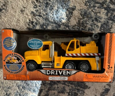 DRIVEN by Battat 7'' inch Yellow Crane Truck 