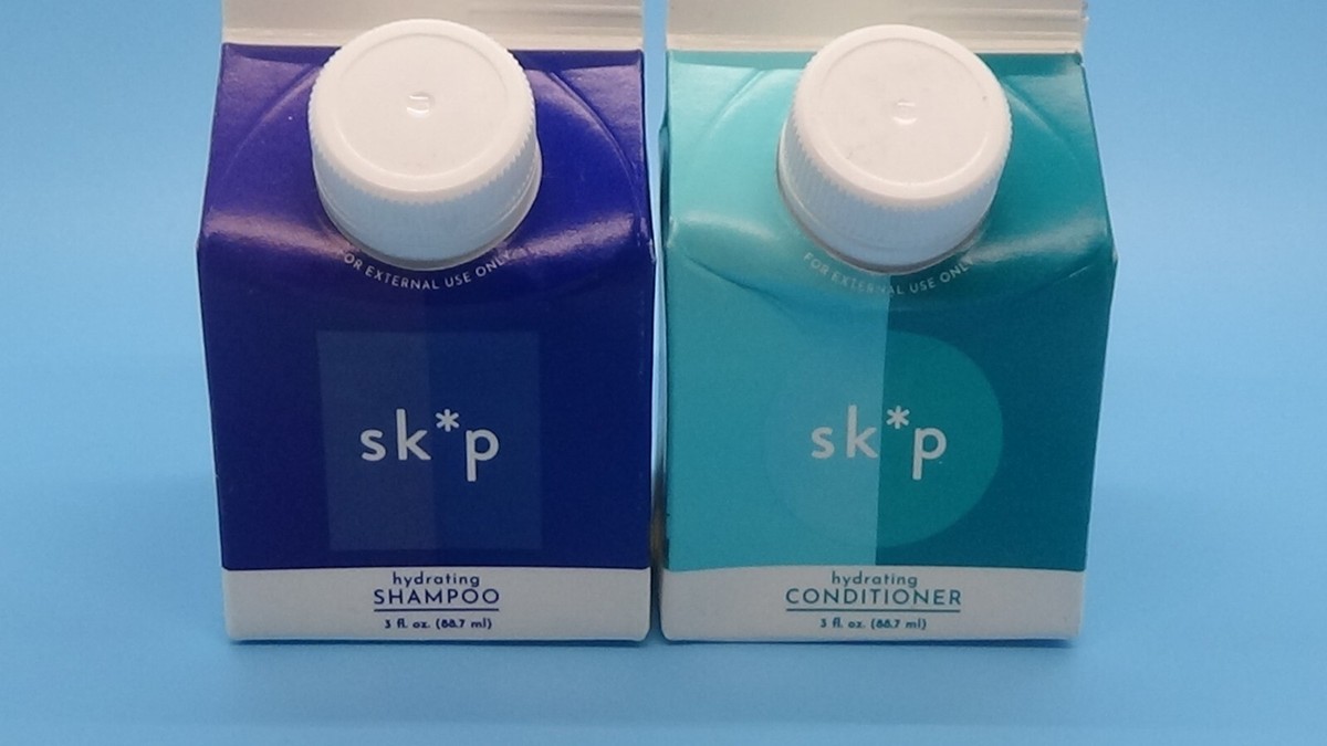 Authentic Sk*p Hydrating Shampoo & Conditioner Travel Sz 88.1 mL 3