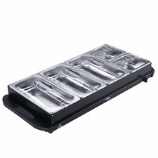 Cooks Professional Buffet Warmer Food Hot Plate 9.6L 5 Tray Adjustable Temp 300W