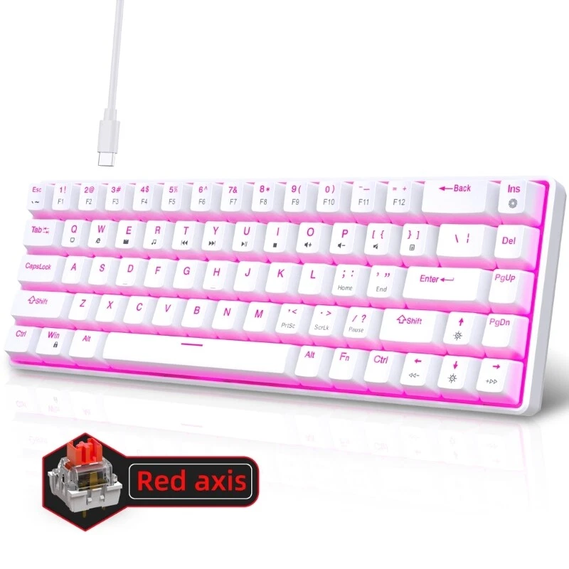 68Key Mechanical Keyboard with Double-Shot Two-Tone Backlit Keys