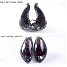 Front + Rear Turn Signal Smoke Lens Bulbs fit Suzuki 2008-2019 Hayabusa GSXR1300