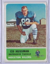 1962 Fleer Football Card #55 ED HUSSMAN-Houston Oilers COWBOYS IDBB