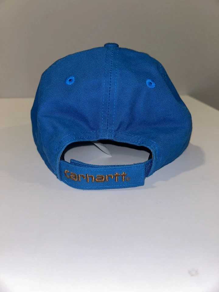 Sombrero Carhartt Azul Lona Logo Bordado Ajustable Ropa de Trabajo AH0289 Foto 4 de 4