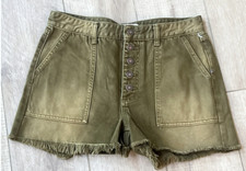 FREE PEOPLE JESSE CARPENTER CUTOFF DISTRESSED FRAYED HEM DENIM JEAN SHORTS 29